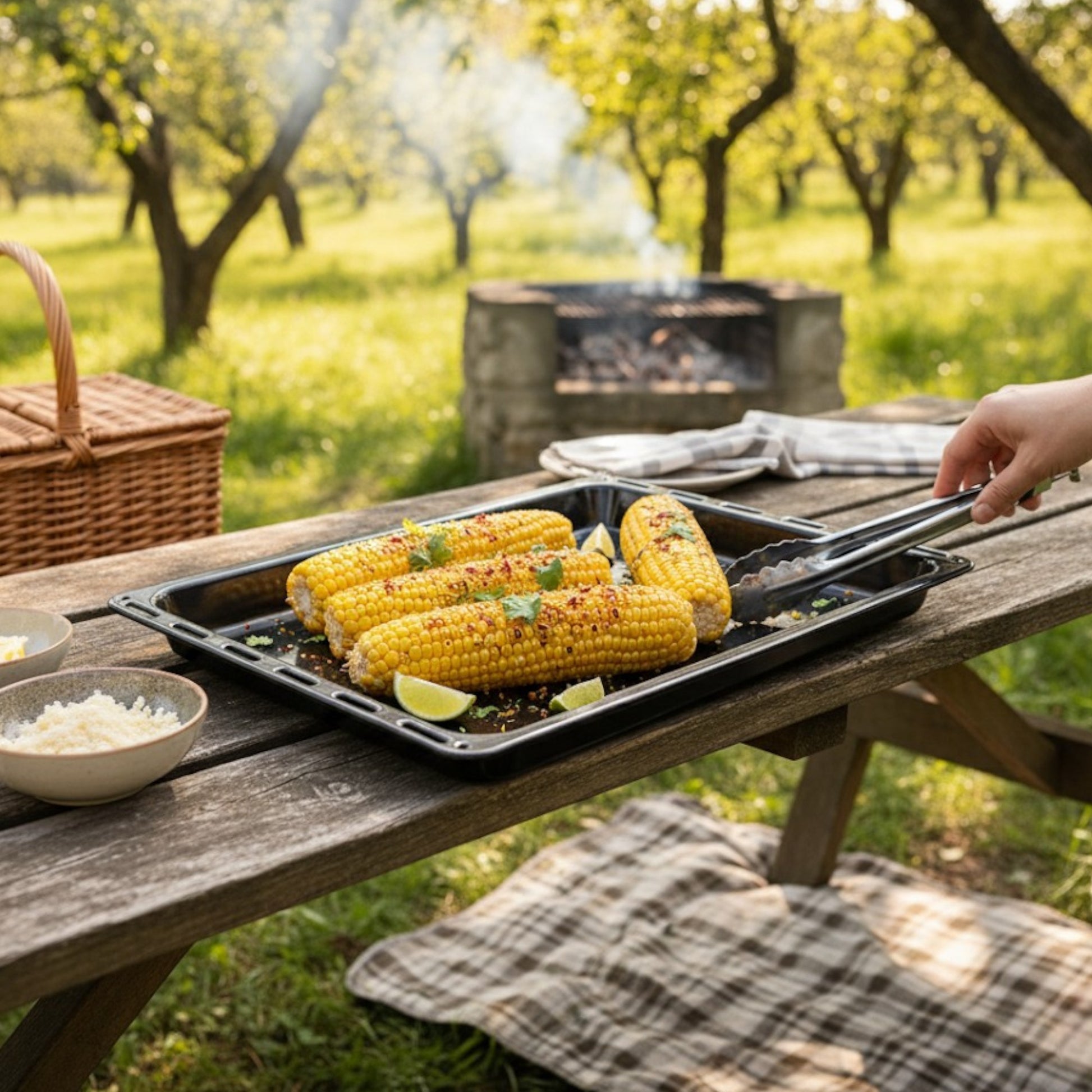 Large Rectangular Enamel Baking Tray / Grill Tray – 456 × 375 × 35mm - Premium Kitchen from Chabrias Ltd - Just £17.99! Shop now at Chabrias Ltd