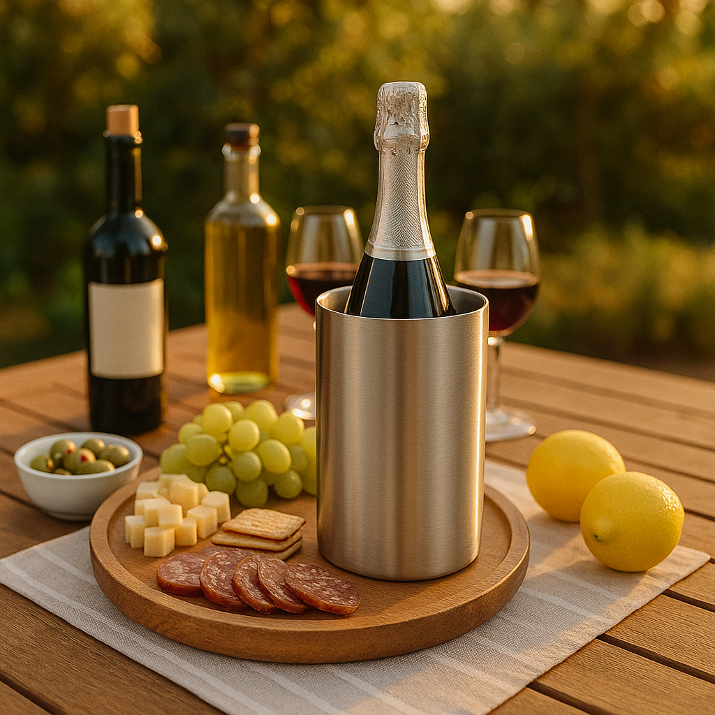 Stainless Steel Wine Cooler - Premium Kitchen from Chabrias Ltd - Just £9.49! Shop now at Chabrias Ltd