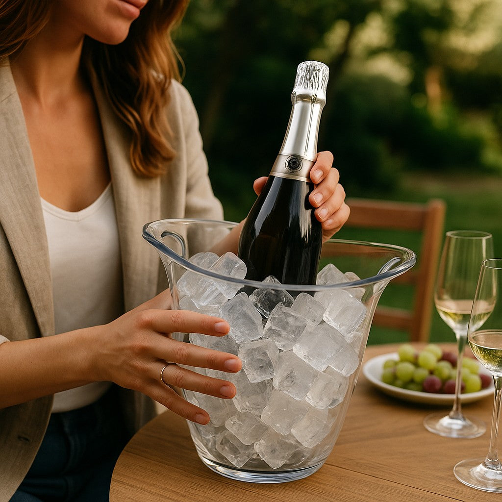 Acrylic Champagne Wine Cooler, With Handles - Premium Kitchen from Chabrias Ltd - Just £9.99! Shop now at Chabrias Ltd