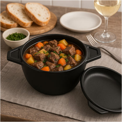 Samuel Groves Enamel Cast Iron Oval Casserole Dish with Lid – 16.5cm - Premium Kitchen from Samuel Groves - Just £39.99! Shop now at Chabrias Ltd