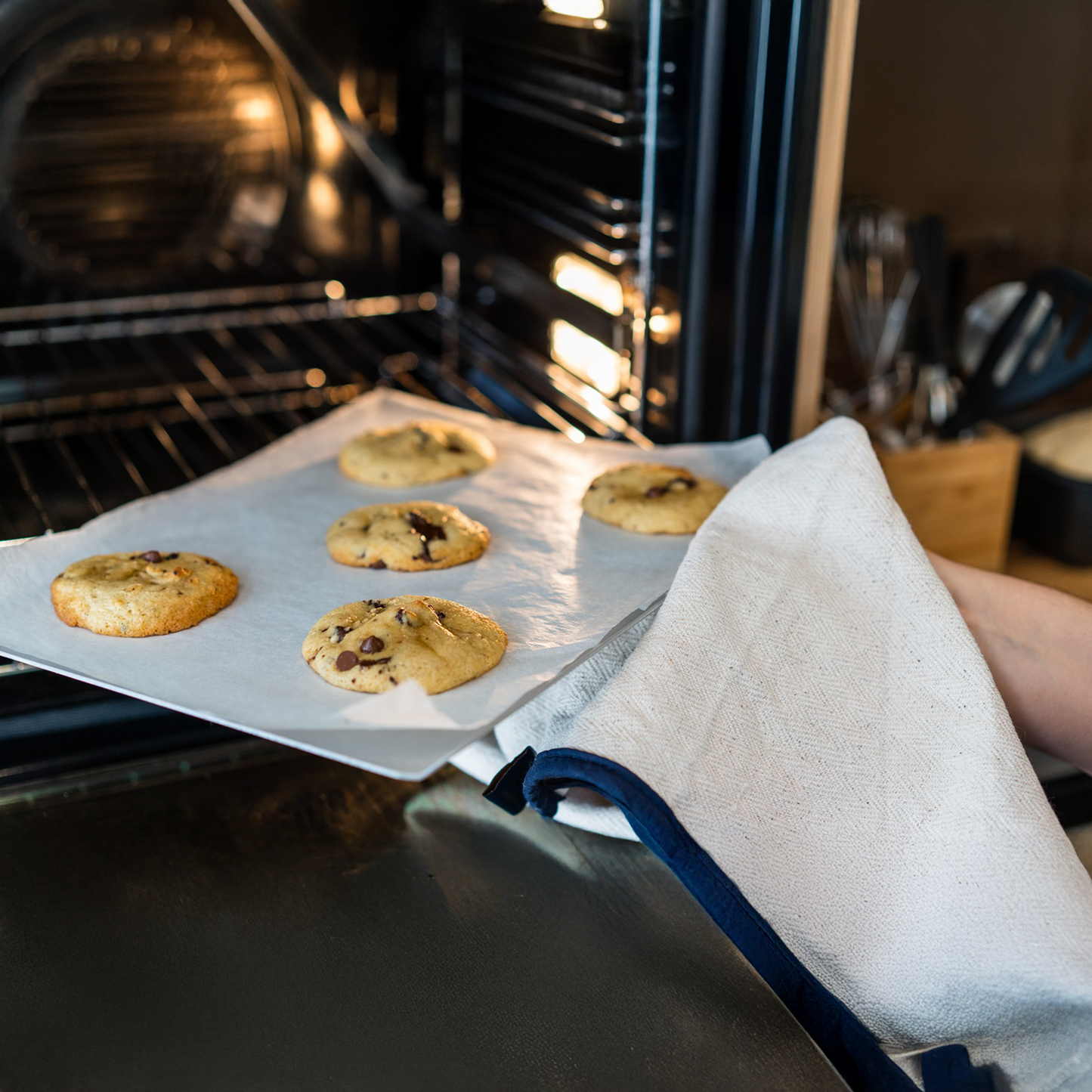 Silver Anodised Aluminium Baking Sheet – 14" – Made in England - Premium Bakeware from Chabrias Ltd - Just £34.99! Shop now at Chabrias Ltd