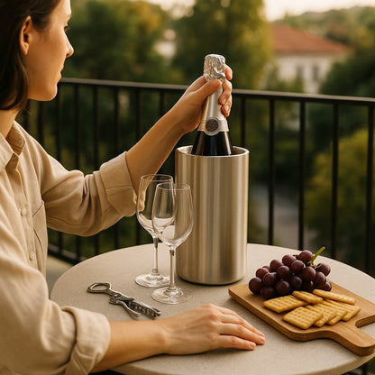 Stainless Steel Wine Cooler - Premium Kitchen from Chabrias Ltd - Just £9.49! Shop now at Chabrias Ltd