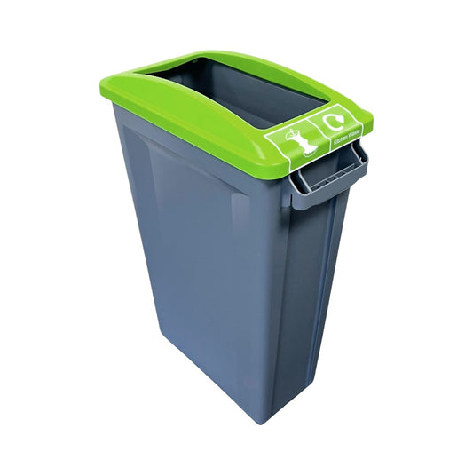 60 Litre Slim Bin, Grey Base & Lime Open Lid - Premium Recycling Bin from Chabrias Ltd - Just £74.99! Shop now at Chabrias Ltd