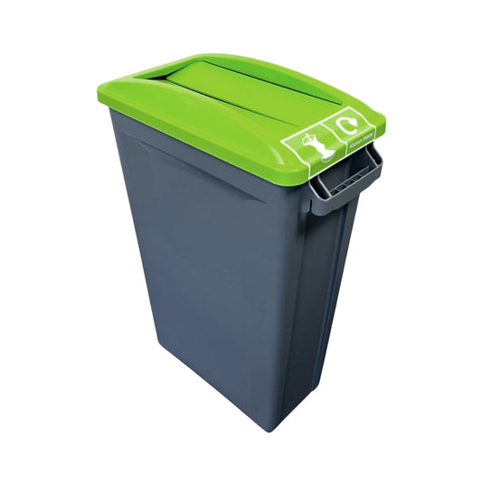 60 Litre Slim Bin, Grey Base & Lime Swing Lid - Premium Recycling Bin from Chabrias Ltd - Just £74.99! Shop now at Chabrias Ltd