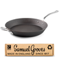 Samuel Groves 35cm seasoned carbon steel frying pan made in England