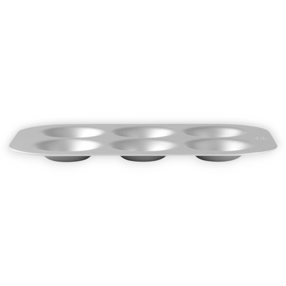 Silver Anodised Bun Tin – 6 Hole – Made in England - Premium Bakeware from Chabrias Ltd - Just £22.99! Shop now at Chabrias Ltd