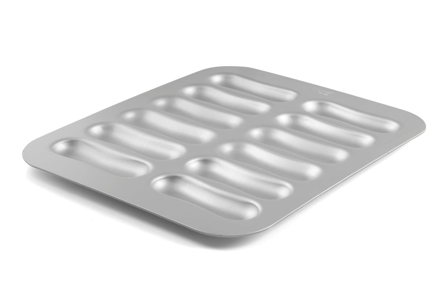 Silver Anodised Eclair Tin – 12 Hole – Made in England - Premium Kitchen from Mermaid - Just £24.99! Shop now at Chabrias Ltd