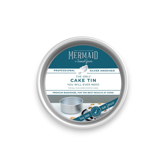 Silver Anodised Cake Tray – 7" – Loose Base – Made in England - Premium Kitchen from Mermaid - Just £23.99! Shop now at Chabrias Ltd