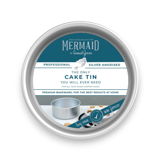 Silver Anodised Cake Tray – 10" – Loose Base – Made in England - Premium Kitchen from Mermaid - Just £29.99! Shop now at Chabrias Ltd