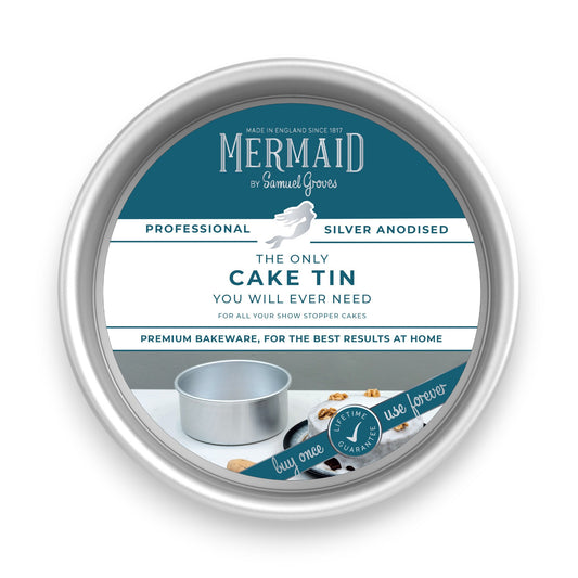 Silver Anodised Cake Tray – 11" – Fixed Base – Made in England - Premium Home from Mermaid - Just £31.99! Shop now at Chabrias Ltd