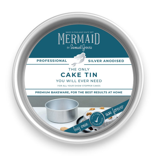 Silver Anodised Cake Tray – 12" – Loose Base – Made in England - Premium Kitchen from Mermaid - Just £33.99! Shop now at Chabrias Ltd