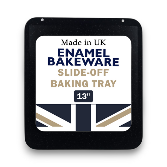 34cm Vitreous Enamel Baking Tray Cookie Sheet – Medium – Great British Bakeware - Premium Kitchen from Chabrias Ltd - Just £8.99! Shop now at Chabrias Ltd
