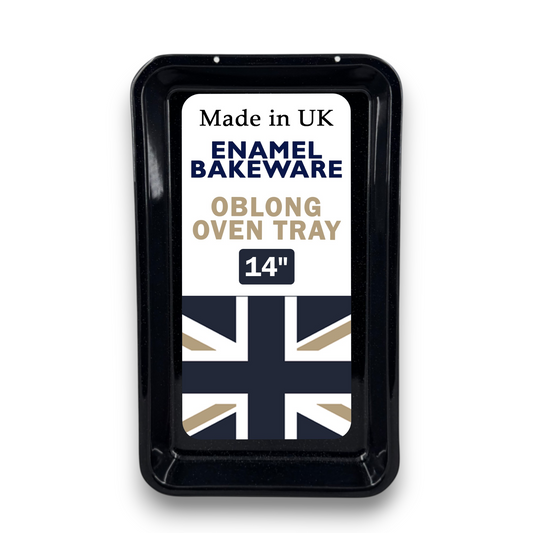 35cm Vitreous Enamel Baking Tray – Oblong – Great British Bakeware - Premium Home from Chabrias Ltd - Just £9.99! Shop now at Chabrias Ltd