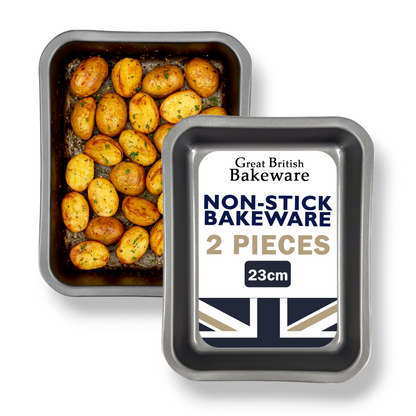 2 x Non-Stick Single Portion Tray (23cm) - Premium Kitchen from Samuel Groves - Just £8.54! Shop now at Chabrias Ltd