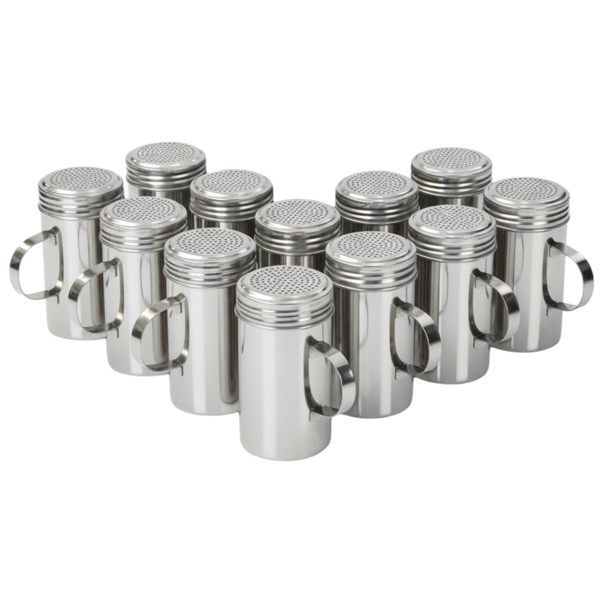 16oz Stainless Steel Flour & Sugar Dredger with Handle and Perforated Lid (12 Pack) - Premium Home from Chabrias Ltd - Just £39.99! Shop now at Chabrias Ltd