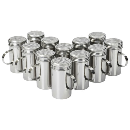 16oz Stainless Steel Flour & Sugar Dredger with Handle and Perforated Lid (12 Pack) - Premium Home from Chabrias Ltd - Just £39.99! Shop now at Chabrias Ltd