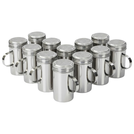 16oz Stainless Steel Flour & Sugar Dredger with Handle and Perforated Lid (12 Pack) - Premium Home from Chabrias Ltd - Just £39.99! Shop now at Chabrias Ltd