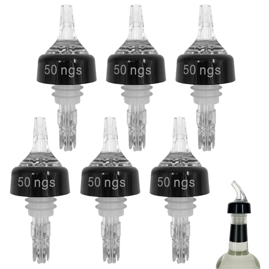 35ml Clear Measured Liquor Bottle Pourers UK Made 6 Pack