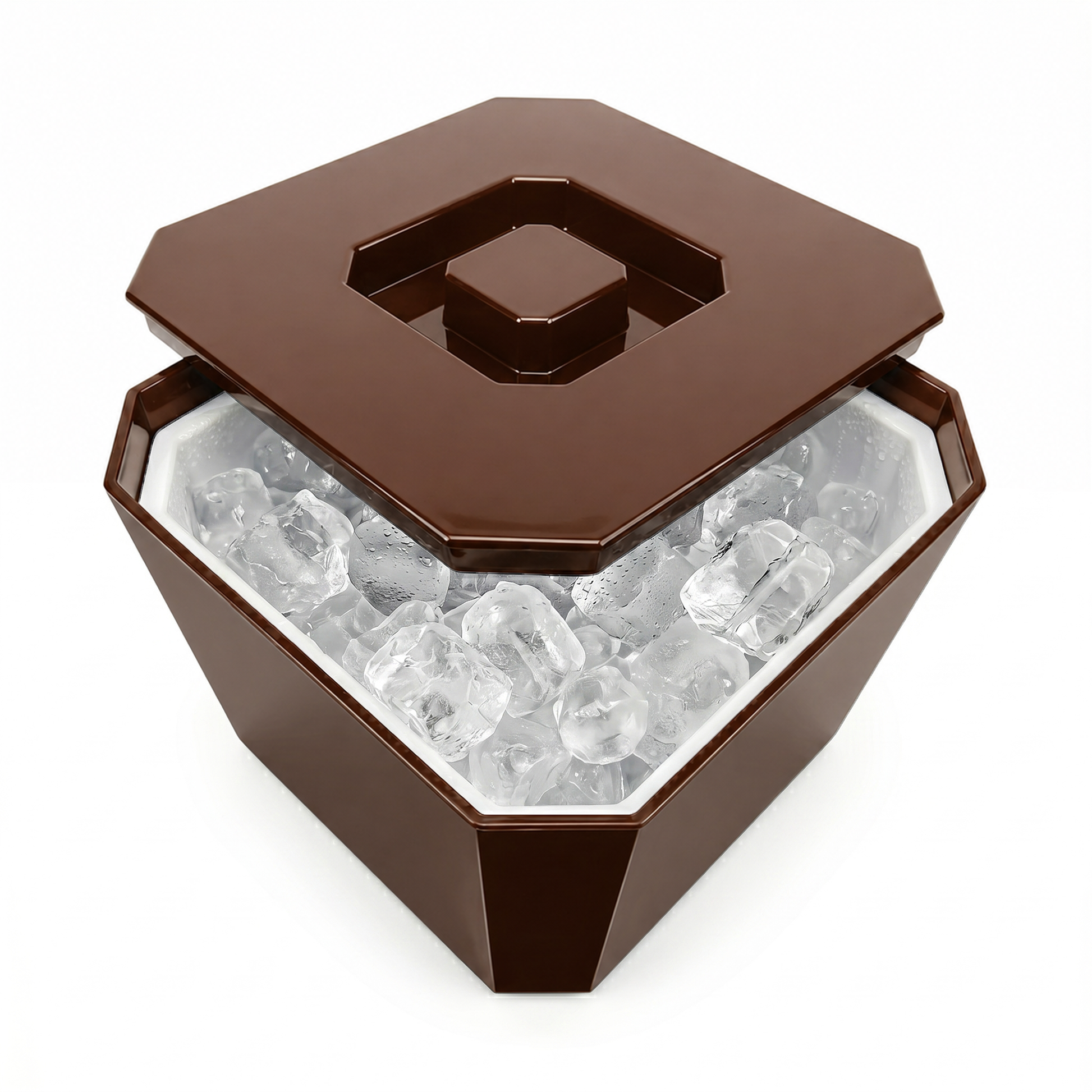Large 6 litre brown ice bucket for parties and BBQs