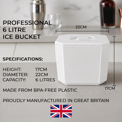 BPA-free plastic white drinks cooler bucket with lid