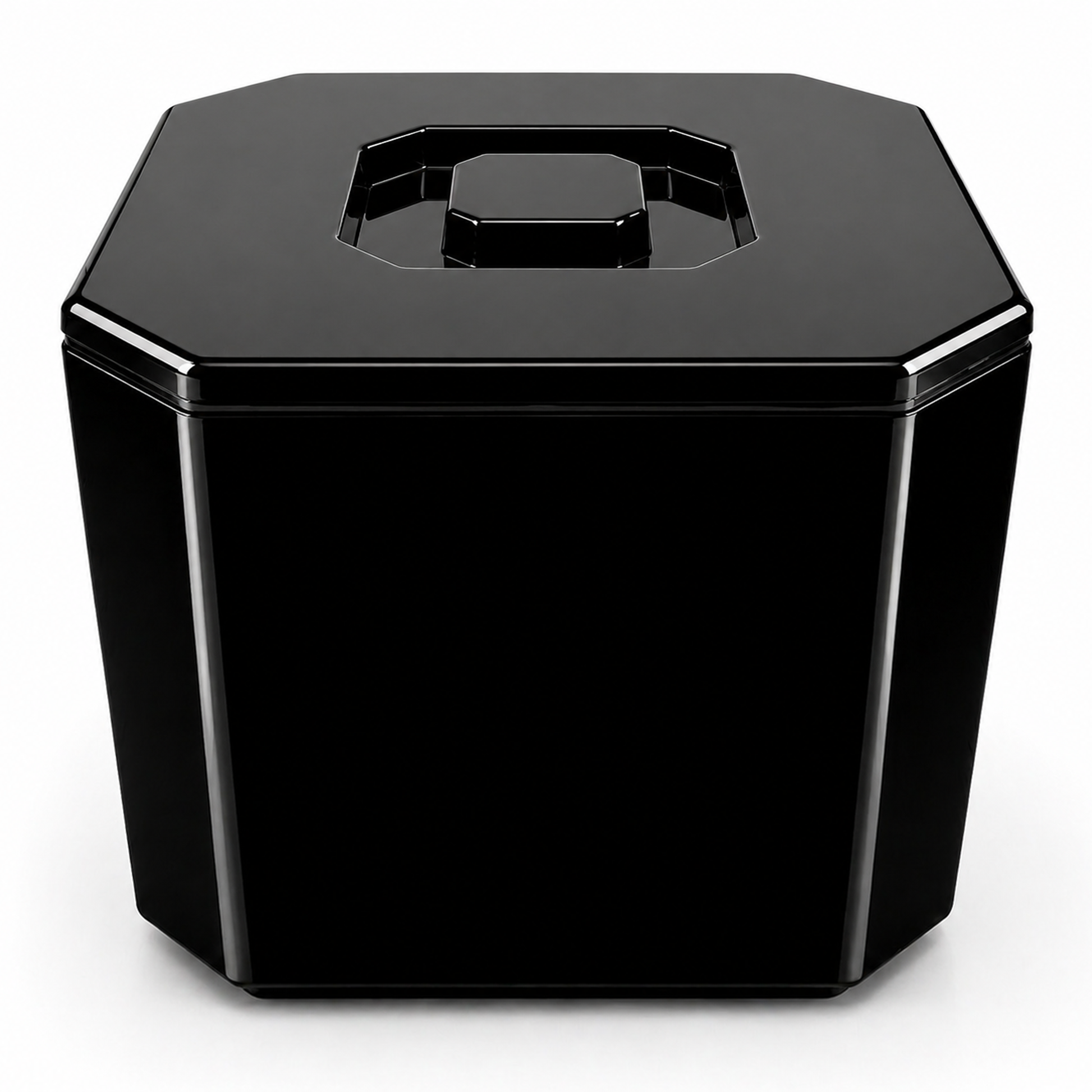 Large double wall ice bucket with drainage liner
