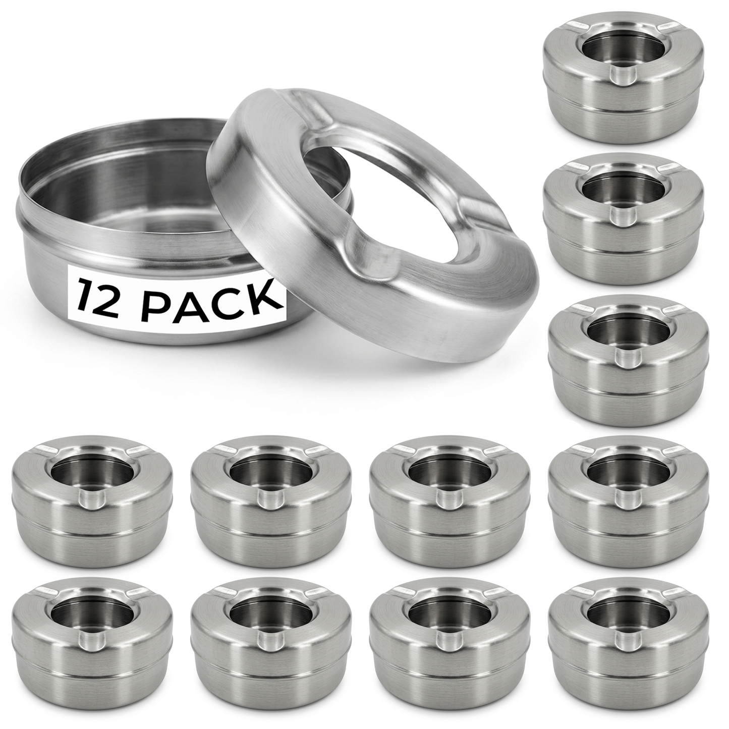 windproof stainless steel ashtray with lid outdoor use uk