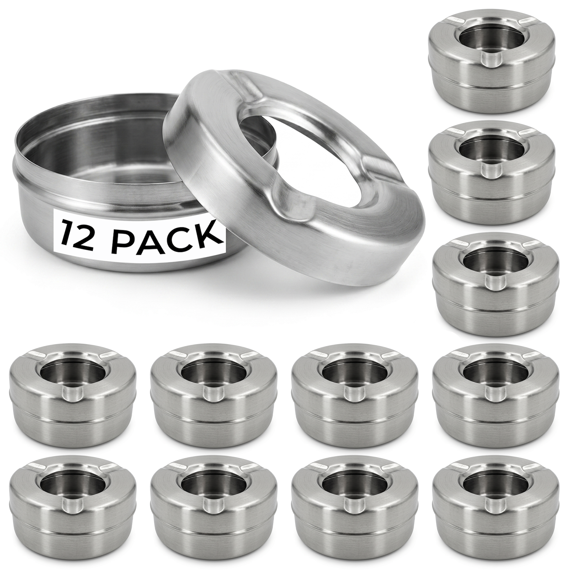 windproof stainless steel ashtray with lid outdoor use uk