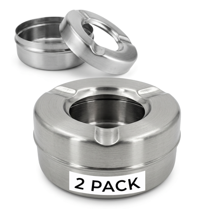 windproof stainless steel ashtray with lid outdoor use uk
