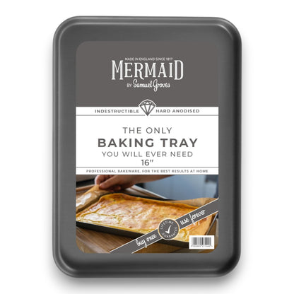 Hard Anodised Baking Tray, 16" - Premium Home from Mermaid - Just £44.99! Shop now at Chabrias Ltd