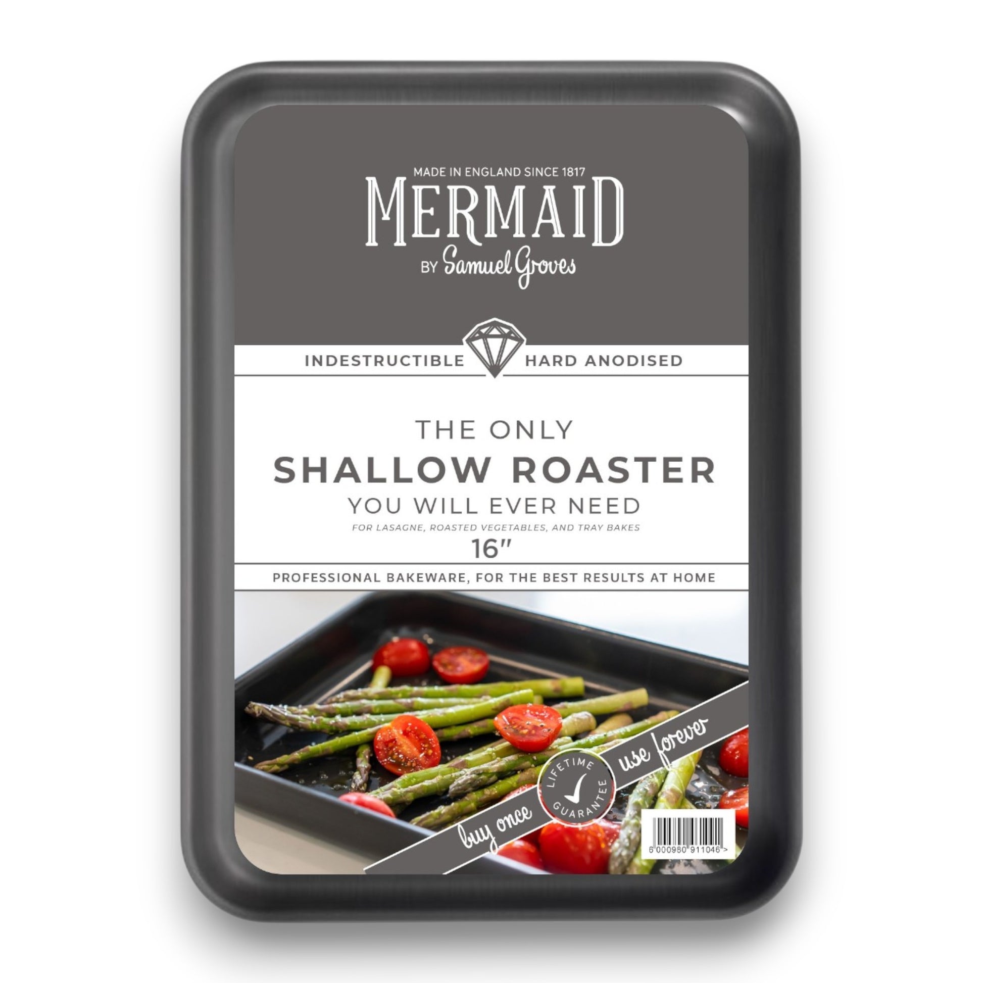 Hard Anodised Shallow Roasting Dish, 16" - Premium Home from Mermaid - Just £57.99! Shop now at Chabrias Ltd
