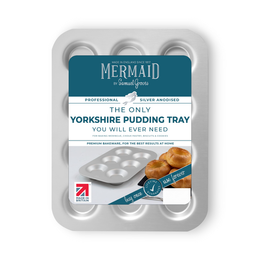 Silver Anodised Bun Tin – 12 Hole – Made in England - Premium Bakeware from Mermaid - Just £29.99! Shop now at Chabrias Ltd