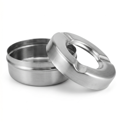 Windproof Ashtrays with Lids Stainless Steel for Outdoor - 8.5cm - Pack of 1