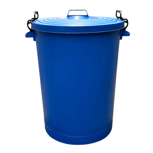 Heavy Duty Plastic Bin, With Locking Clip Lid, Blue, 110L - Premium Bins from Chabrias Ltd - Just £34.99! Shop now at Chabrias Ltd