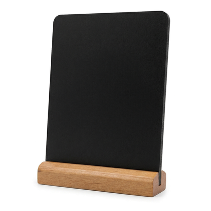 Mini chalkboard signs with integrated wooden stands for food labels and table displays