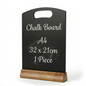 A4 chalkboard table sign with wooden stand reusable menu board for cafes and restaurants