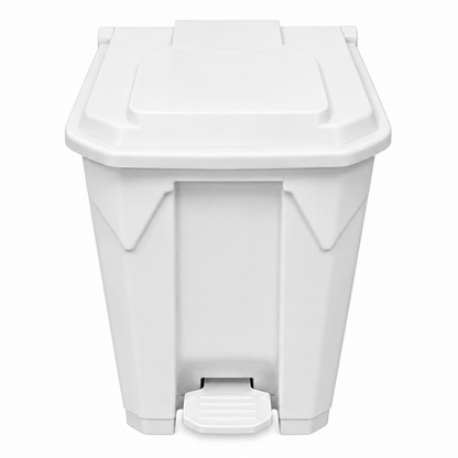 50L white step-on pedal clinical waste bin for hospitals and healthcare facilities