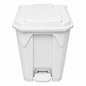 50L white step-on pedal clinical waste bin for hospitals and healthcare facilities
