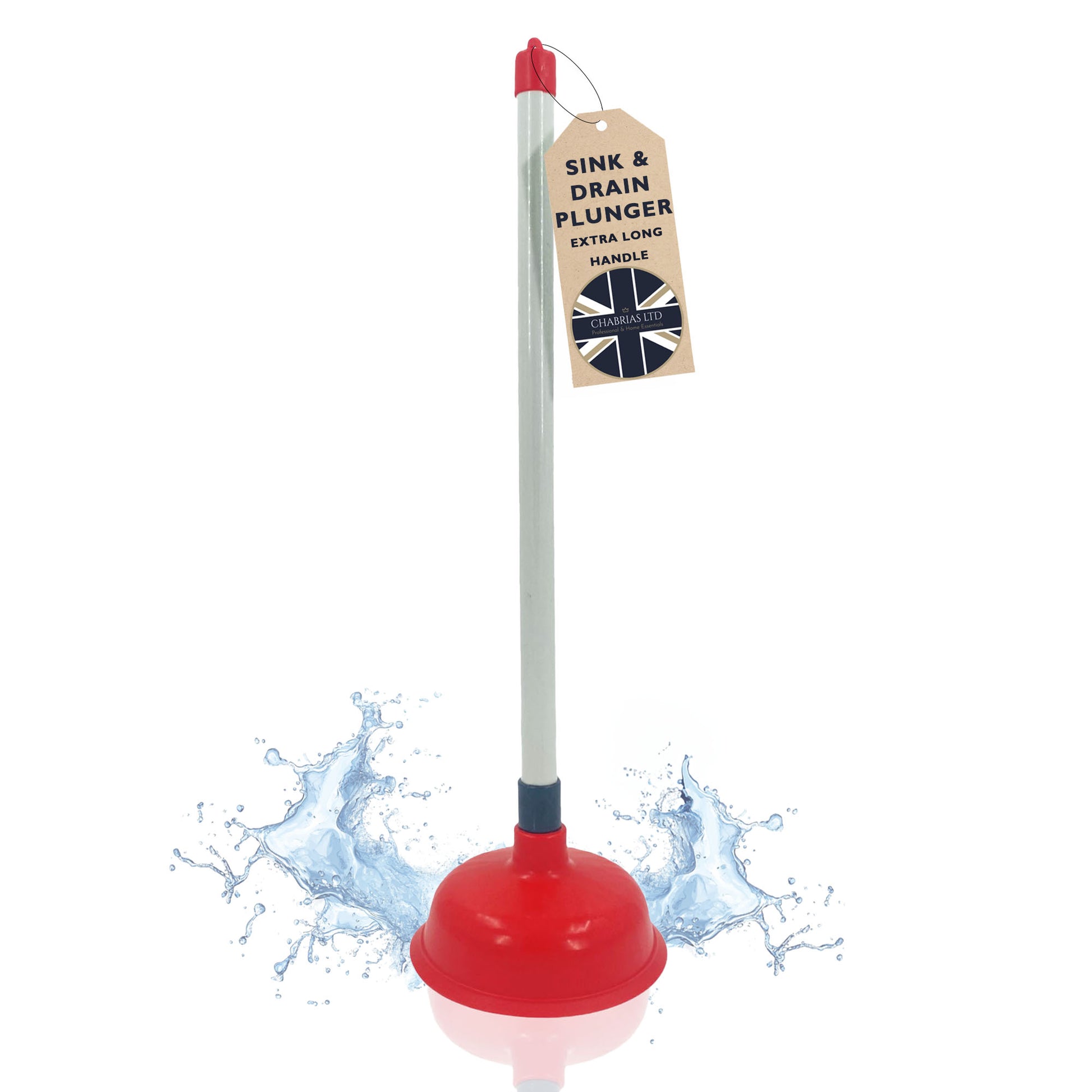 Chabrias Ltd Sink & Drain Plunger for Bathroom, Kitchen, Work, 140 mm Suction Cup, Durable - Premium Home Improvement from Chabrias Ltd - Just £6.64! Shop now at Chabrias Ltd