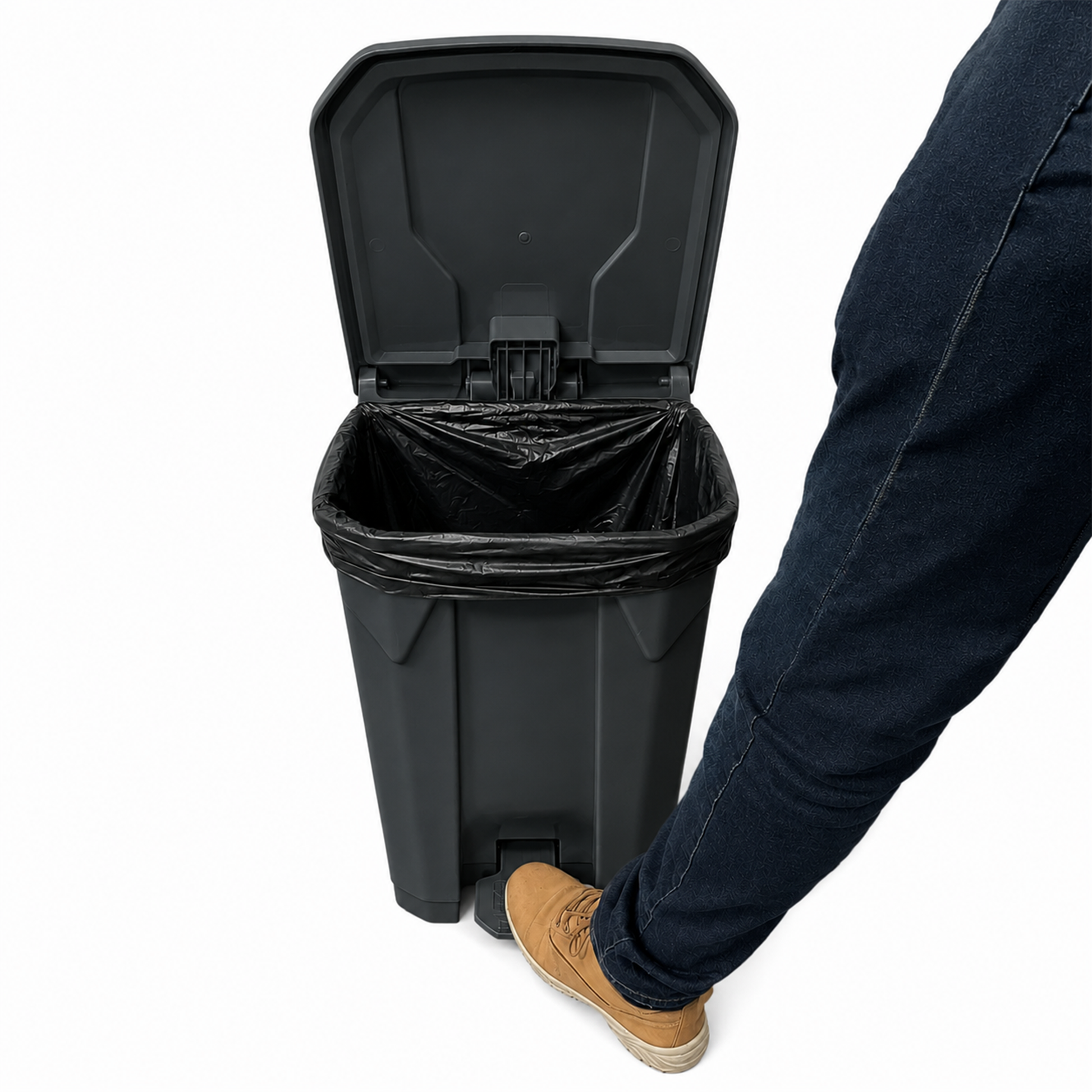 Grey general waste bin for clinics, GP surgeries, care homes and offices