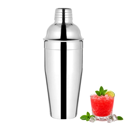 750ml Stainless Steel Cocktail Shaker with Built In Strainer Bar Tool