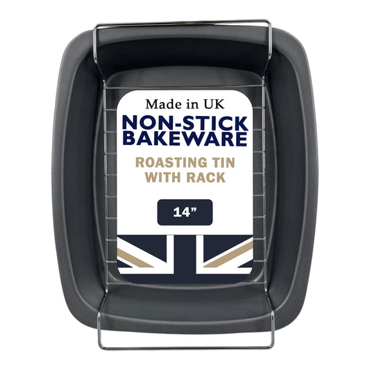 Non-Stick Roasting Pan & Rack 37cm - Premium Kitchen from Samuel Groves - Just £10.44! Shop now at Chabrias Ltd