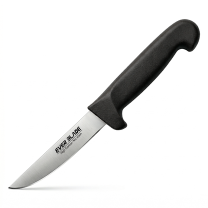 Black HACCP paring knife with 4 inch stainless steel blade
