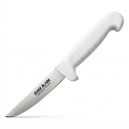 White HACCP paring knife with 4 inch stainless steel blade
