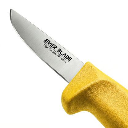 4 inch paring knife held in hand showing size and control