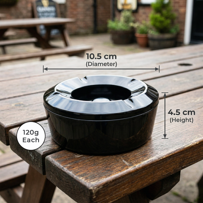 bulk outdoor ashtray with lids wind resistant design 12 pack