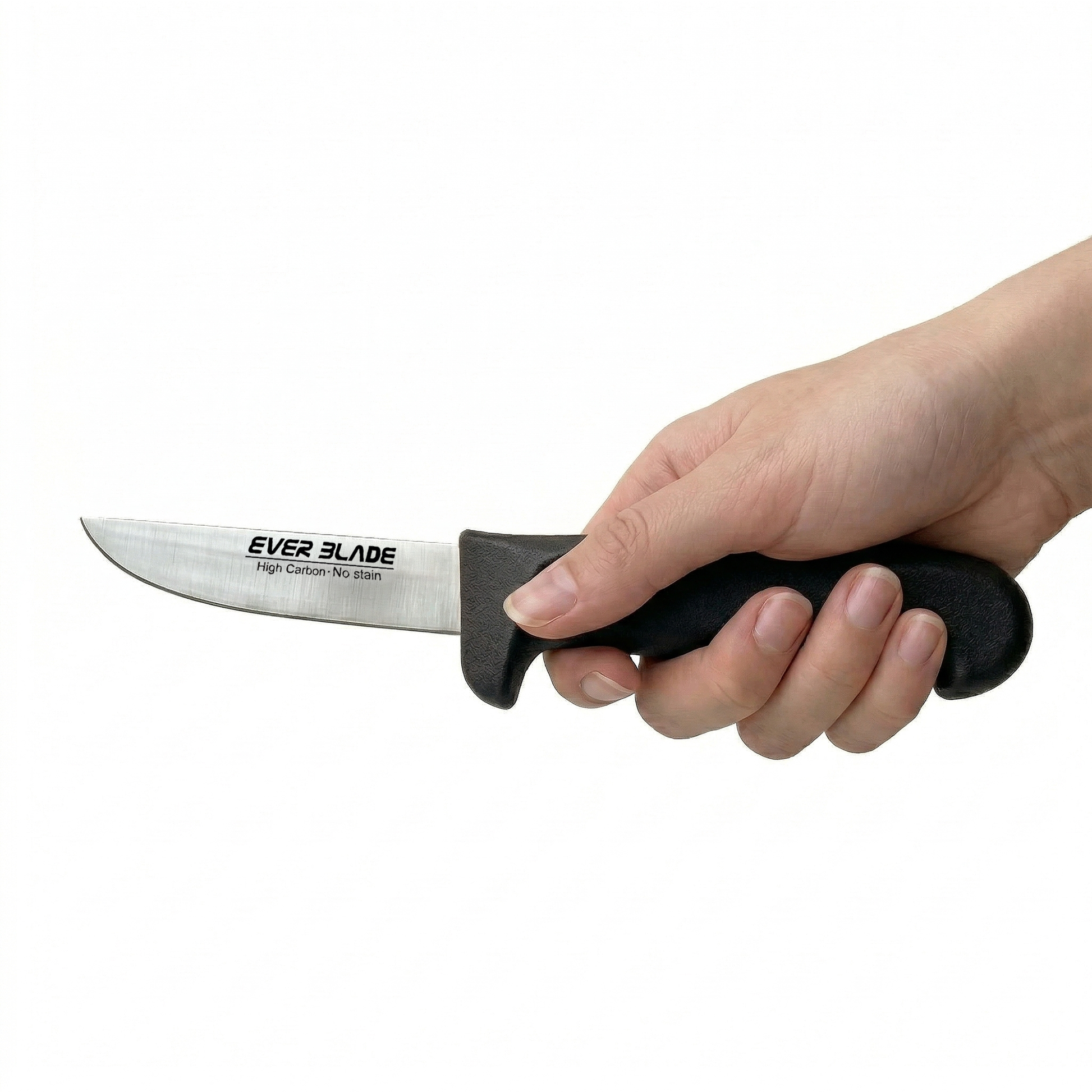 Paring knife cutting fruit and vegetables on kitchen board
