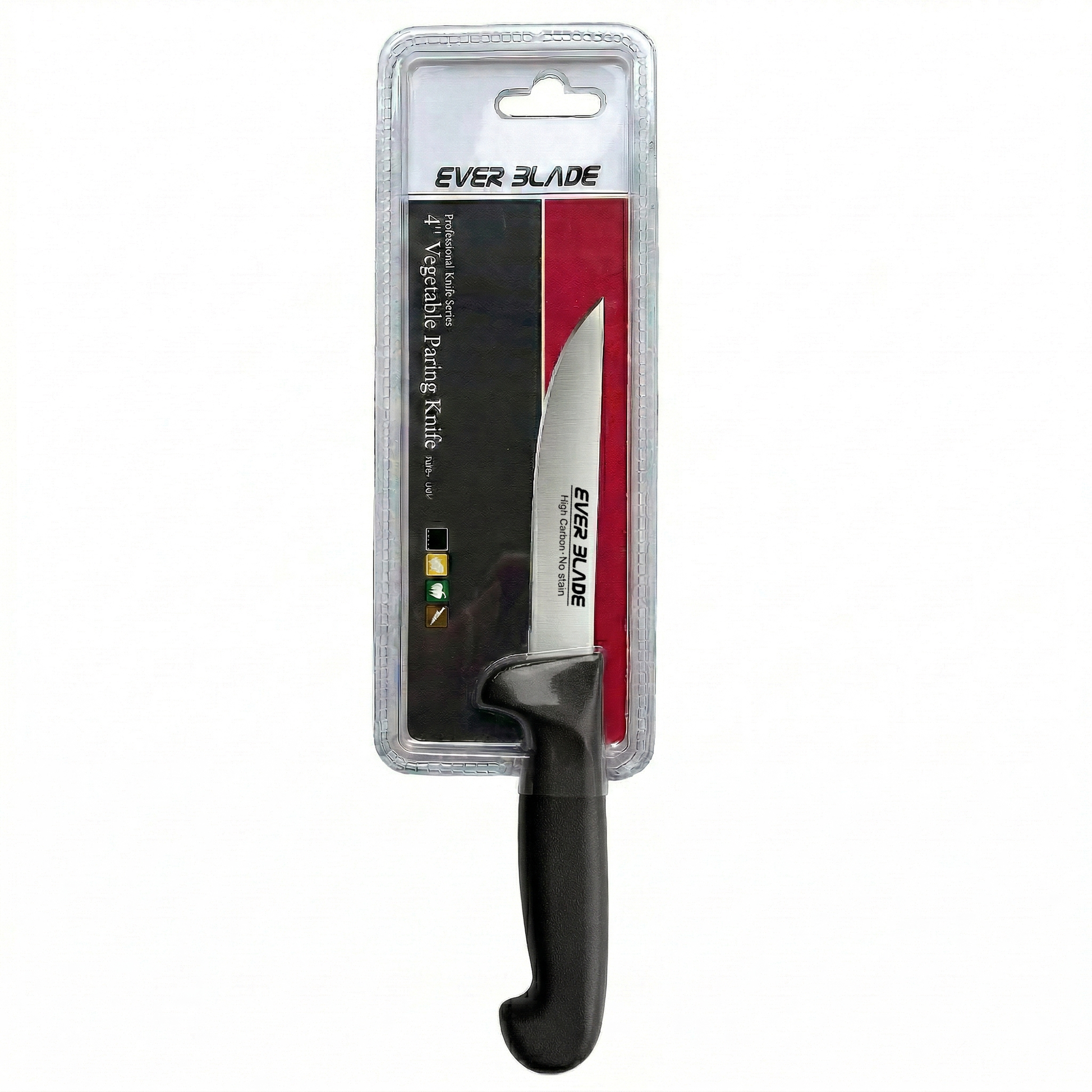 4 inch paring knife held in hand showing size and control