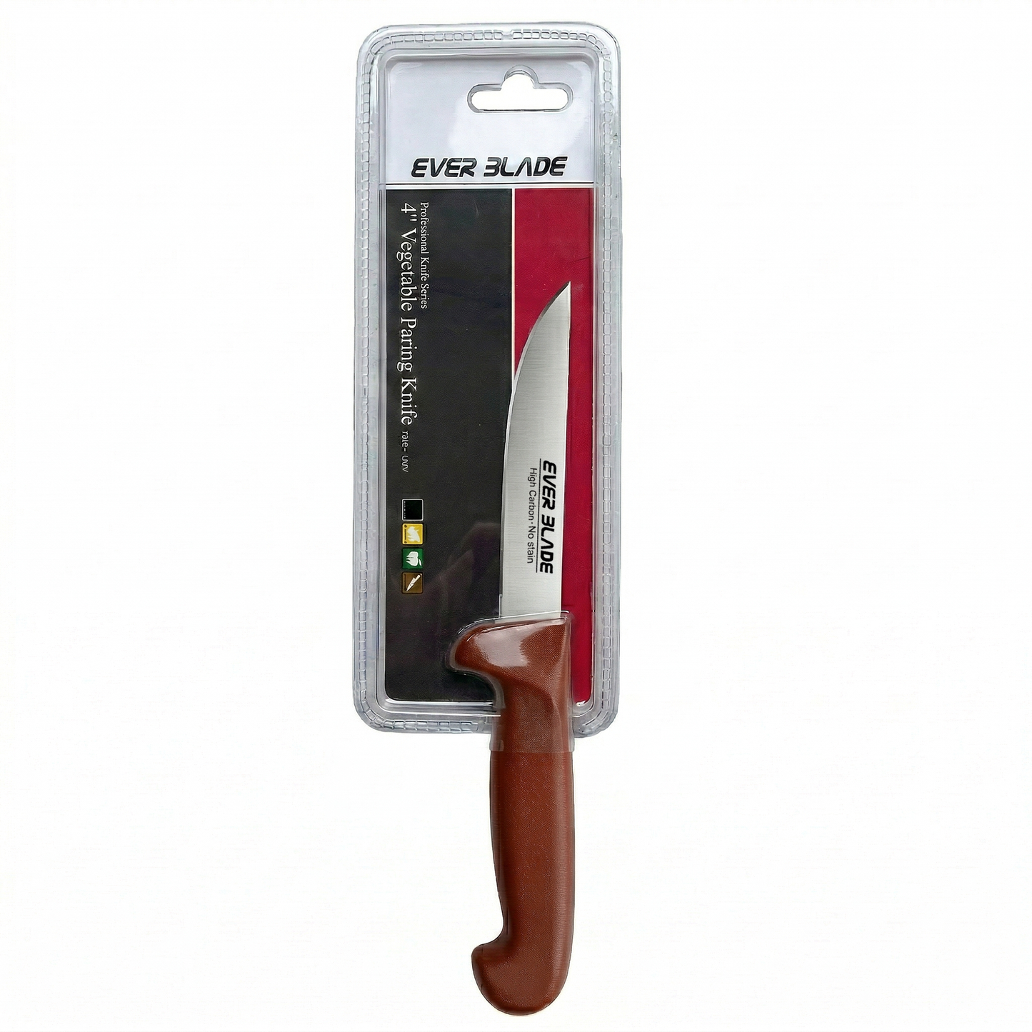 Ever Blade 4” Paring Knife (100mm) Brown - Japanese Steel Colour-Coded Kitchen Knife