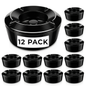 windproof ashtrays with lids bulk pack of 12 black melamine