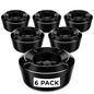 windproof ashtrays with lids black melamine commercial pack of 6